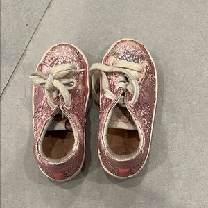 Golden Goose Kids Sparkle Pink Glitter Lace-Up Sneakers
